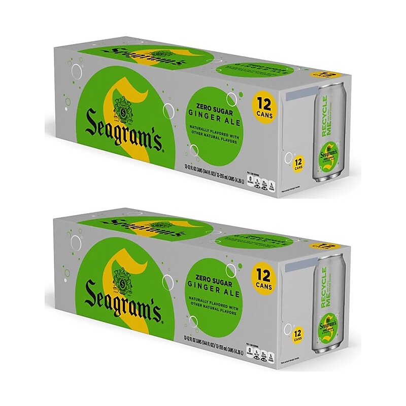 Seagram's Diet Ginger Ale, 12 oz., 24/Carton (00072979003344) image 1