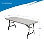 ICEBERG IndestrucTable 30" x 96" Plastic Folding Table, Platinum Granite (65233)~#|#~8EBD47CF-D180-40C2-95DDEE03AFBBFB5F_sc7