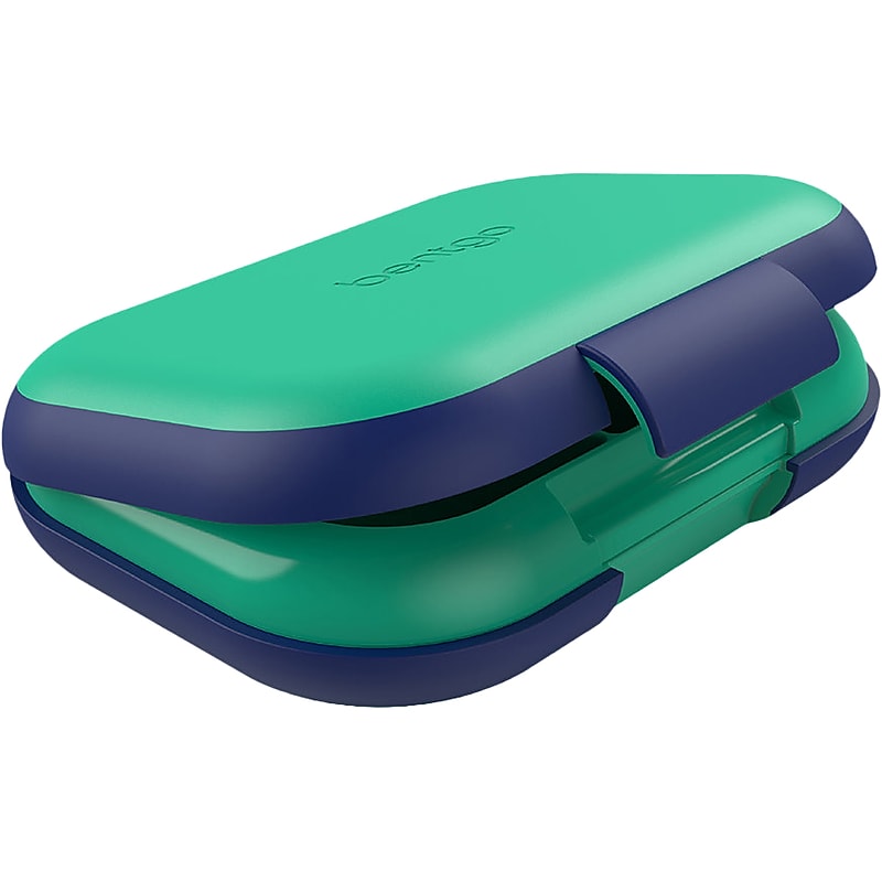 bentgo Chill Kids Bento Box, 4-Compartment, Green/Navy (BGOCHL-G) image 1