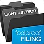 Pendaflex Interior Recycled File Folder, Straight Cut, Assorted, Letter Size, Black, 100/Box (4210 1/3 BLA)~#|#~8EC03952-E7DE-41CE-843E1CB701532ADB_sc7