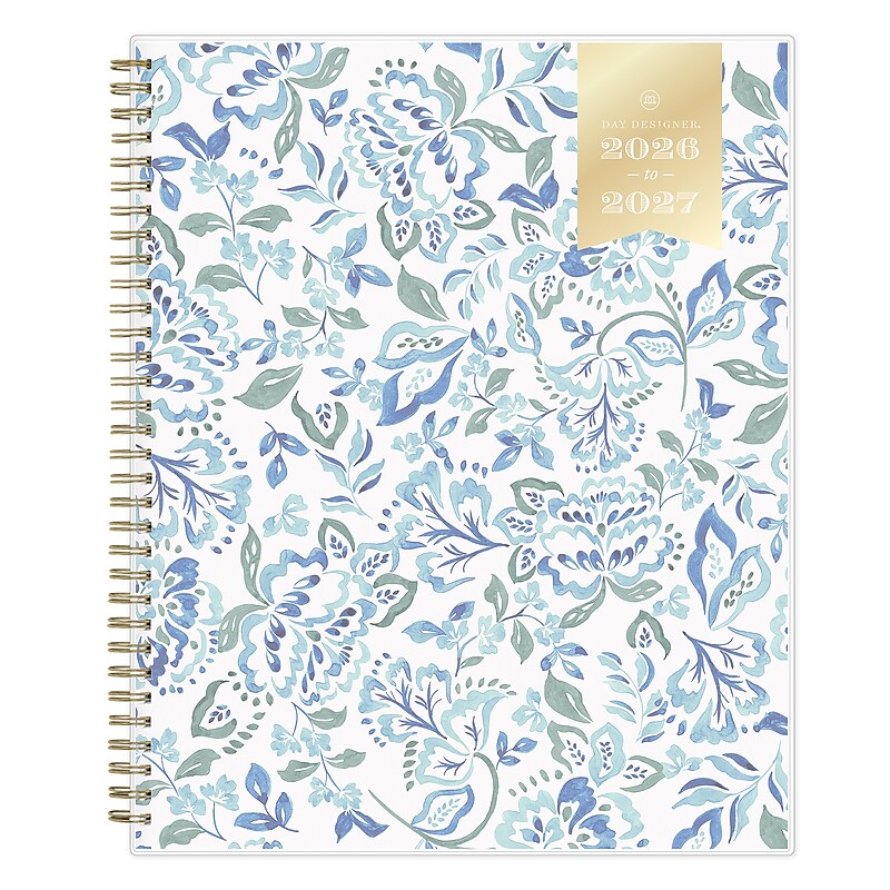 2026-2027 Blue Sky Day Designer 8" x 11" Academic Year Weekly & Monthly Planner, Plastic Cover, Hawthorne (158179) image 1