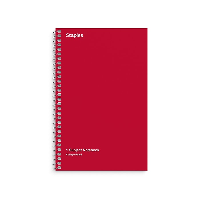 Staples 1-Subject Notebooks, 5 Staples 1-Subject Notebooks, 5