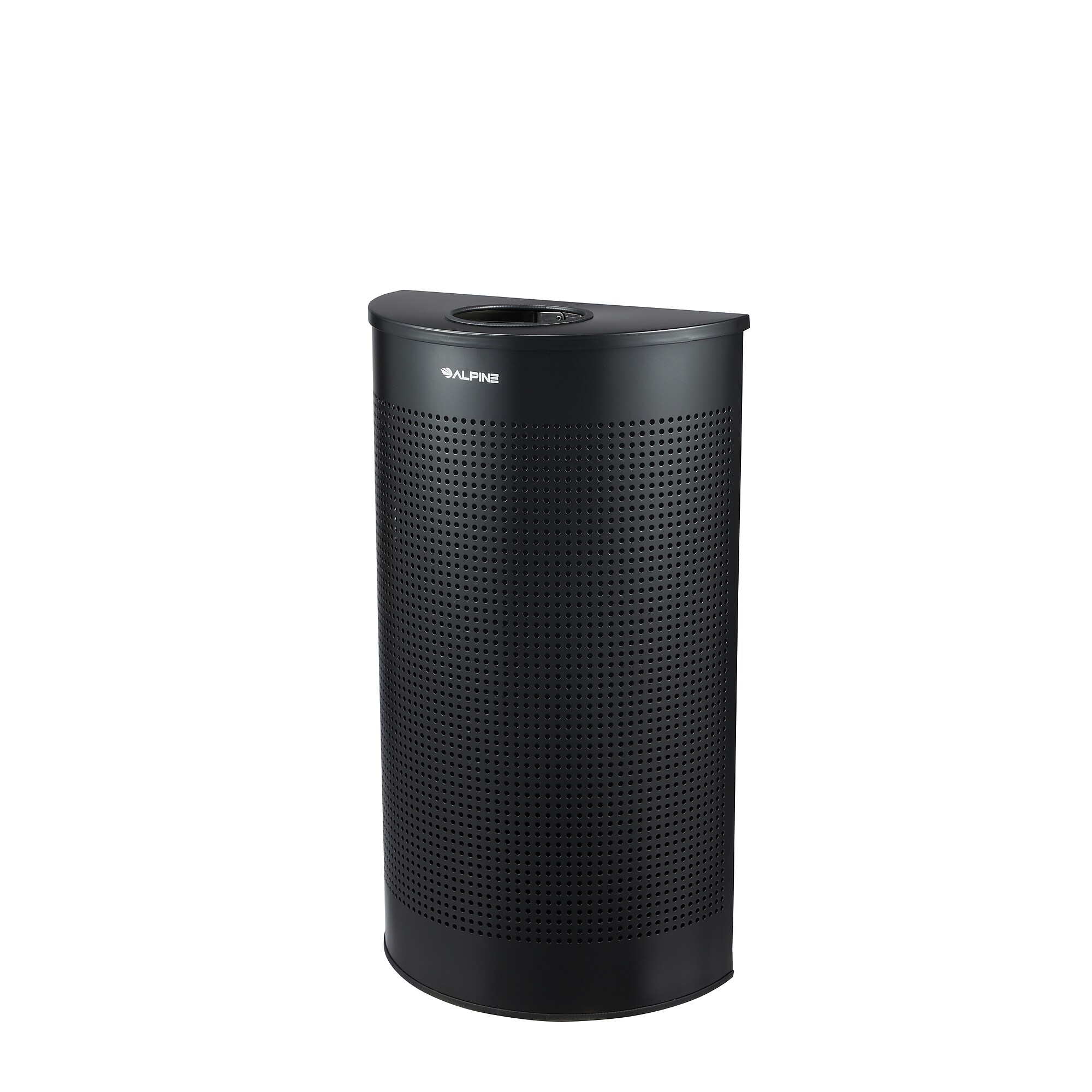 Alpine Industries Stainless Steel Trash Can, 12 Gallon, Black (ALP438-12HR-BLK) Sansujyuku sansujyuku.com