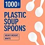 Perk Plastic Soup Spoons, Heavyweight, White, Disposable Spoons for Breakroom & Foodservice, 1000/Carton (PK63815)~#|#~8EDCB9DB-158C-4AF7-84B3821564D9727F_sc7
