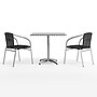 Flash Furniture Lila Indoor-Outdoor Table Set with 2 Chairs, 31.5" x 31.5", Aluminum/Black (TLH32SQ020BKCH2)~#|#~8EDDE474-94CA-4B08-817C06BFE6282D1C_sc7