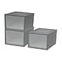 Iris 43.4 qt. Stackable Storage, Plastic, Gray/Clear, 3/Carton (170523CT)~#|#~8EE1DBE1-13F0-4773-B08FF01F924BF6AD_sc7