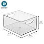 iDESIGN Small Stackable Plastic Storage Bin with Handles, Clear (63898)~#|#~8EE9B9FE-3544-40F3-88B1732B23B46643_sc7