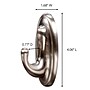 Command Damage Free Large Hook, 5 lb, Brushed Nickel (17053BN)~#|#~8EEAECAA-0F42-4F4F-83FA41203A6C6400_sc7