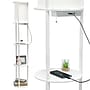 Simple Designs Etagere Organizer Storage 62.5" Floor Lamp with 2 USB Charging Ports and 1 Charging Outlet, White (LF2010-WHT)~#|#~8EEBDA07-6B64-45FA-B8F7F696F178A9AA_sc7