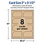 Avery Rectangle Single Rounded Corner Business Cards, Matte Kraft Brown, 400/Pack (19479398940)~#|#~8EF83844-19C7-4CFA-8910C7E97A8348B2_sc7