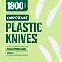 Perk™ Eco Compostable PLA Knife, Medium-Weight, White, 1800/Carton (PK56199CT)~#|#~8EF92448-4078-46AF-B41DD8B7E04081EE_sc7