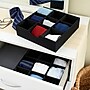 Household Essentials 9-Compartment Drawer Organizers, Black Linen, 2/Pack (7676-1)~#|#~8F00144D-F25B-430B-B658BAF0731708C9_sc7