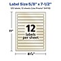 Avery Pearlized Ivory Rectangle Multipurpose Labels, 5/8" x 7-1/2", Ivory, 120/Pack (94119)~#|#~8F00AF88-EBD1-4F80-91E8DC80070CDF4F_sc7