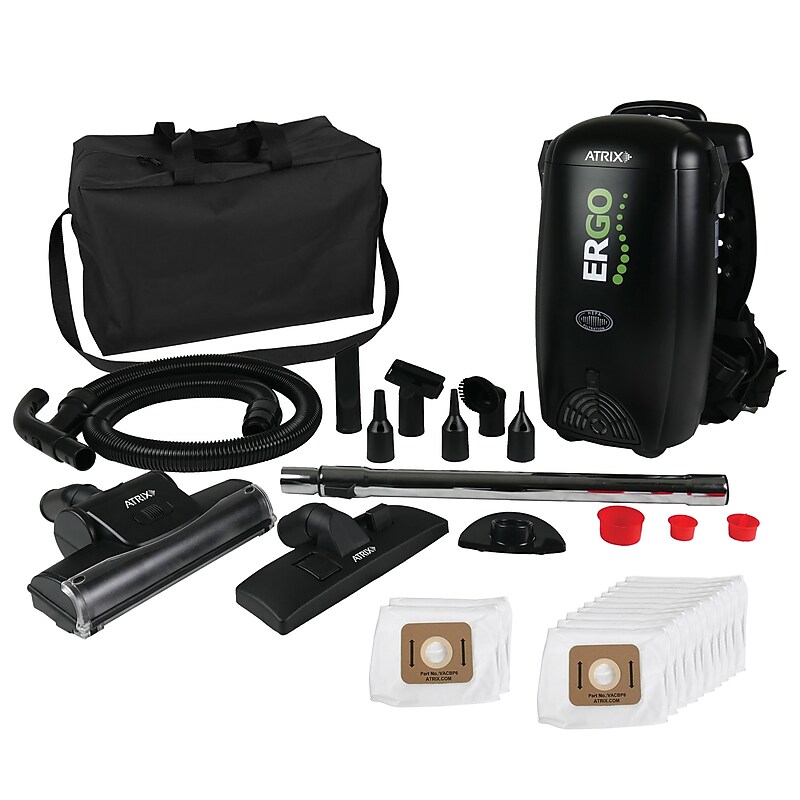 Atrix Commercial 8-Qt. Ergo Backpack Vacuum & Blower with Multisurface Accessory Bundle (C8EVB) image 1
