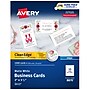Avery Clean Edge Business Cards, 2" x 3 1/2", Matte White, 1000 Per Pack (8870)~#|#~8F05E217-F92A-484B-B3C9CEFE6FD3FD0E_sc7
