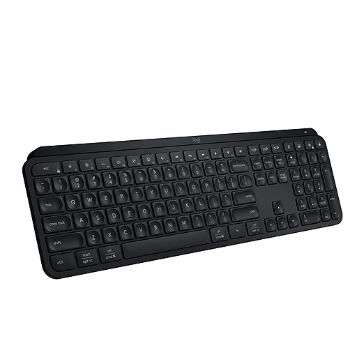 Logitech MX Keys S Wireless Keyboard, Black (920011406) Staples