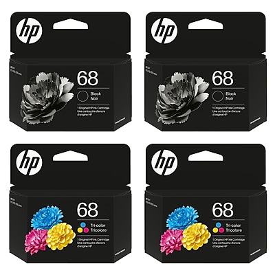 HP 68 Black/Tri-Color Standard Yield Ink Cartridge, 4/Pack (HP68BKTR4PK-VB) Sansujyuku sansujyuku.com