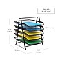 Mind Reader 5-Tier Paper Desk Tray and File Folder Set, Metal, Multi (5TFOLDERS-BLK)~#|#~8F13106C-F0EC-4591-BFC7EBB79FAC40DF_sc7