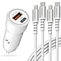 Overtime 38W Dual Port Car Charger & Two USB-C to Lightning Cables Bundle, White (OTC2PD6ICX2)~#|#~8F196C53-1B83-4B41-95521CDD49884FBC_sc7