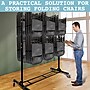 AdirOffice Two Tier Steel Chair Cart, 84 Chair Capacity, Black (690-03)~#|#~8F1AF62D-E632-4571-811293123F565097_sc7