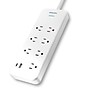 Philips Adapter Spaced 7-Outlet Surge Protector with USB Charging, 1500J,  6 ft. Braided Cord, White (SPP3983W/37-T1)~#|#~8F21EFDD-485C-47E4-83C8030EBE37BA03_sc7