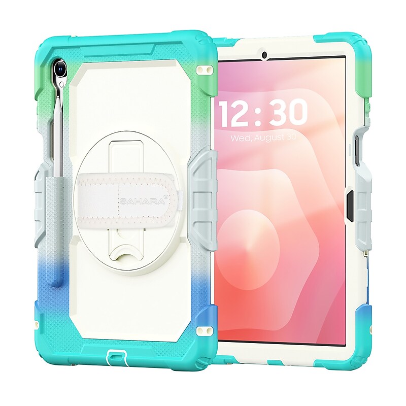 SaharaCase Raider Series Kid Proof Heavy Duty Case with Hand Strap for Galaxy Tab S11, Shoulder Strap, Splash Blue (TB00489) image 1