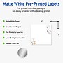 Avery Laser/Inkjet Square Multipurpose Labels, 3" x 3", White, 60/Pack (S00F4H)~#|#~8F265E4F-42FC-4373-A69A95EB8AE673E3_sc7