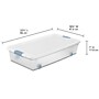 Sterilite 56 Quart Wheeled Latching Storage Bin with Lid, Plastic, White (14988004)~#|#~8F2A04C9-A1CA-4320-AF8ADCE51F6098B5_sc7