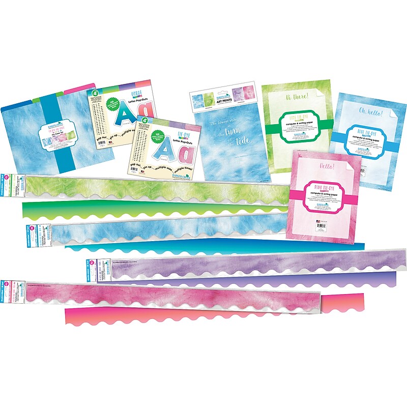 Barker Creek Bulletin Board Set, Tie-Dye and Ombré, 728/Set (4363) image 1