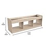 Flash Furniture Bright Beginnings 3-Section Open Storage with Mirrored Top, 16"H x 47.24"W x 13"D, Brown (MK-KE24596-GG)~#|#~8F310BDC-1B43-4AAC-AC409723E7ABE9C9_sc7