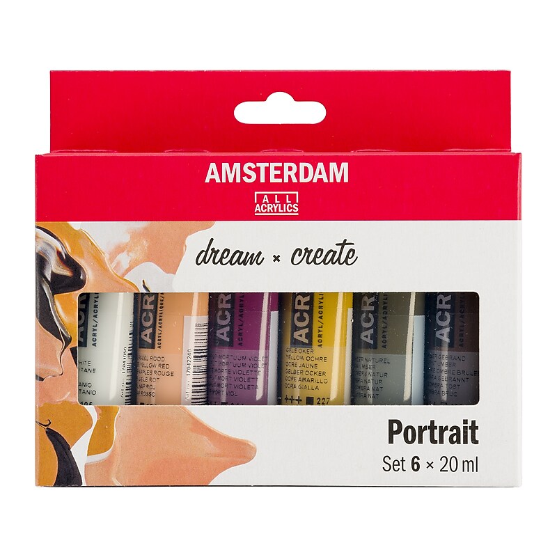 Amsterdam Portrait Acrylic Paint, Assorted Colors, 6/Pack (AMS17820502) image 1