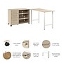 Bush Business Furniture Hustle 48"W Computer Desk and Storage Cabinet with Drawers and Shelves, Natural Elm (HUS007NE)~#|#~8F4B5AE2-448A-47F9-8FEF23839BF19D6F_sc7