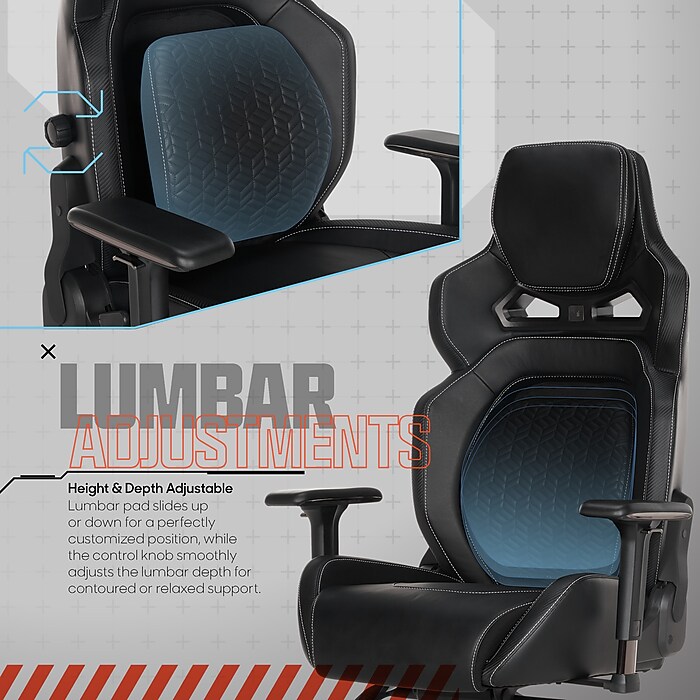 Sharper Image SGX300 Ergonomic Racing Gaming Chair, Black (52914