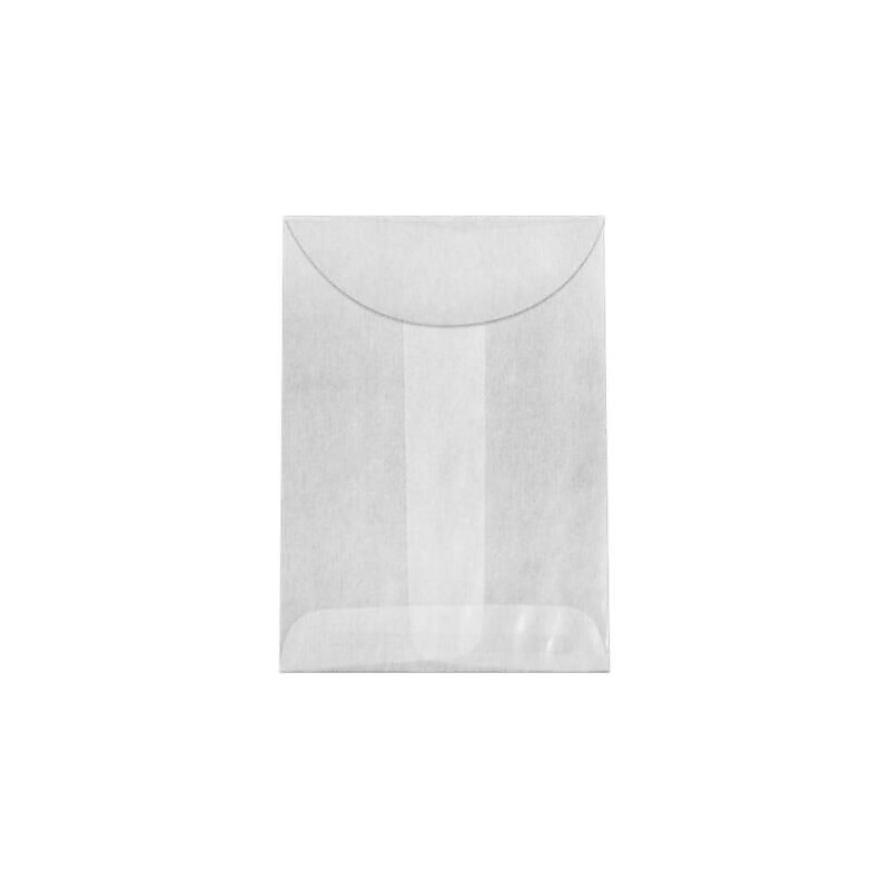 JAM Paper Moistenable Glue Catalog Envelope, 2 1/4" x 3 1/2", 100/Pack (GLASS-09-100) image 1