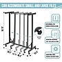 AdirOffice Metal Mobile File Cart with Swivel Wheels and (12) 30" Hanging Clamps, Black (615-BLK-PKG)~#|#~8F5BF88A-CF9C-4EFF-86B5063C1DD2EF6F_sc7