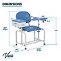 Viva Comfort Adjustable Bariatric Phlebotomy Blood Drawing Chair, 500 lbs. Capacity, Blue (ADI997-01D-BLU-MK)~#|#~8F5E4CFF-09DA-4B04-AB2BD628B74D006D_sc7