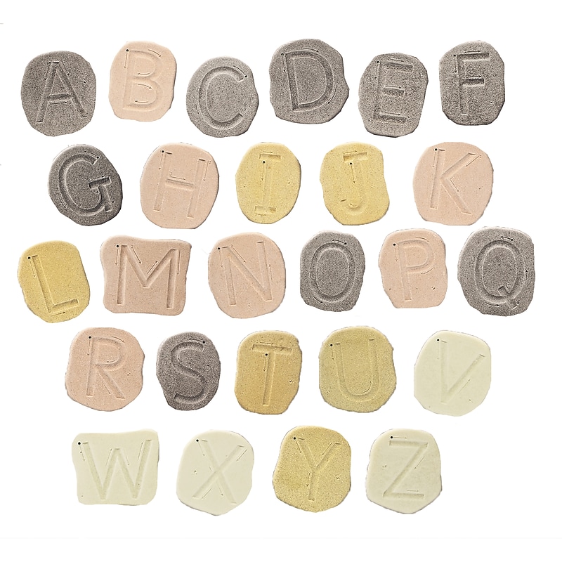 Yellow Door Feels-Write Uppercase Letter Stones, Assorted Colors, 26/Set (YUS1062US) image 1