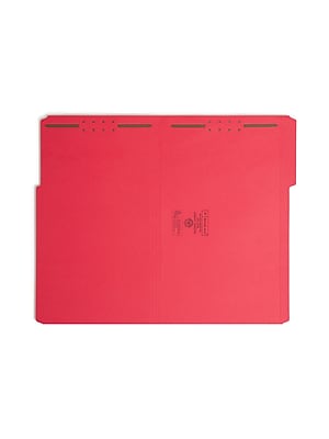 Smead Polypropylene File Folders, Letter Size, 1/3-Cut Tab, Red, Box Of 24 - Waterproof & Tear-Resistant