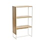 Household Essentials Wrap 41" 3-Shelf Bookcase, Coastal Oak/White Laminate/Steel (8268-1)~#|#~8F6509F0-3FCB-46A8-B91AAAA4B9769629_sc7