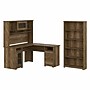 Bush Furniture Cabot 60"W L Shaped Computer Desk with Hutch and 5 Shelf Bookcase, Reclaimed Pine (CAB011RCP)~#|#~8F66B712-36D4-493B-9789A8EB561DE433_sc7
