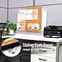 Mind Reader Wall Mounted Glass Dry Erase Board with Sliding Corkboard, Bulletin Board, White (CORKSLIDE-WHT)~#|#~8F6BC11E-E459-439E-BAF5709A79FB670E_sc7