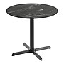 Flash Furniture TopGuard 36" Round Wood Dining Table with X-Base, Black Faux Marble/Black Base (STRD36BMAT3030)~#|#~8F6C04CF-F06C-4BC4-89702C36A6B99287_sc7