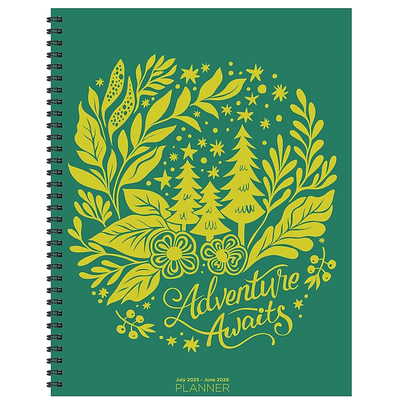 2025-2026 TF Publishing Adventure 9" x 11" Academic Year Weekly & Monthly Planner, Paperboard Cover, Multicolored (AY26-9700) image 1