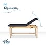 Aristo Wood Physician Exam Table with Adjustable Backrest, Paper Cutter, and Holder, 500lbs. Capacity, Black (ADI996-HBF-BLK)~#|#~8F70B3C5-0EBB-435D-9E3B3EC46A21EC60_sc7