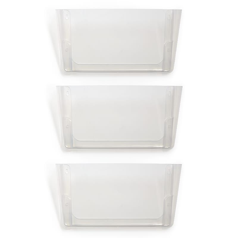 TRU RED Wall File, Letter, Clear, 3/Pack (TR54599) image 1