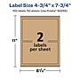 Avery Laser/Inkjet Rectangle Multipurpose Labels, 4.75" x 7.75", Kraft Brown, 100 Labels/Box ( 94255)~#|#~8F783E55-347C-45F3-A243E8EFC9A87244_sc7