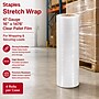 Staples Stretch Wrap, 47 Gauge, 16” x 1476’, Clear Pallet Film for Wrapping & Securing Loads — 4 Rolls per Case~#|#~8F7C9860-A784-4662-ADAEE4749974BA0F_sc7