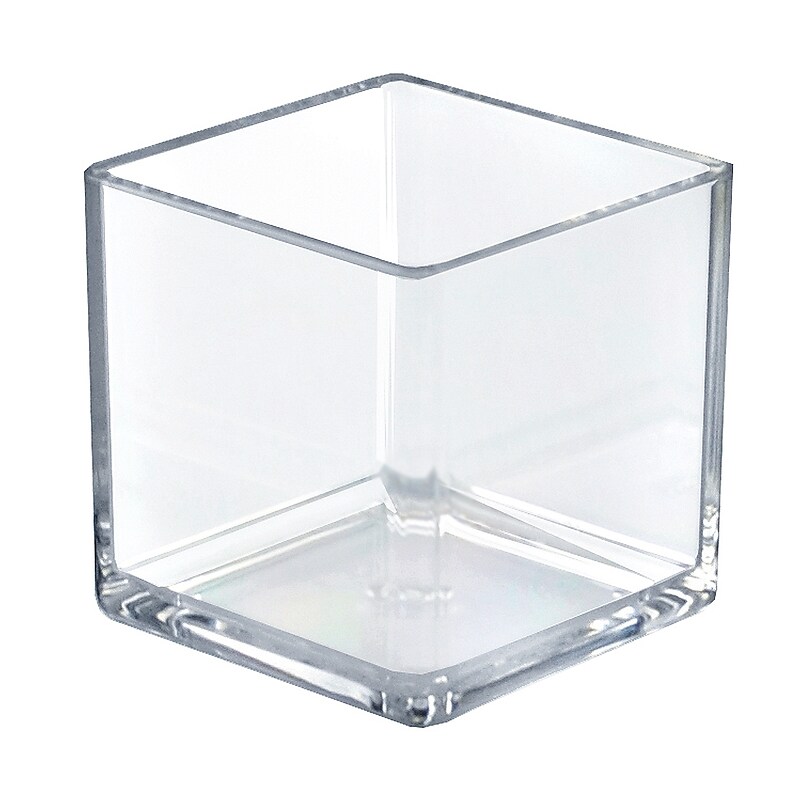 Azar Displays Cube Crystal Styrene Bin image 1