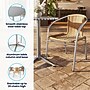 Flash Furniture Lila Indoor-Outdoor 31.5'' Round Table Set with 4 Rattan Chairs, Beige (TLH32RD020BGCH4)~#|#~8F8A3E3B-FCAC-40FC-9B1FC38198617987_sc7