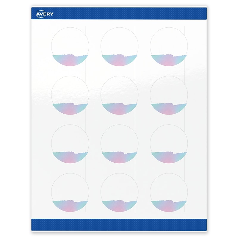Avery Laser/Inkjet Circle Multipurpose Labels, 2" Dia., White, 60/Pack (S00-F3S) image 1